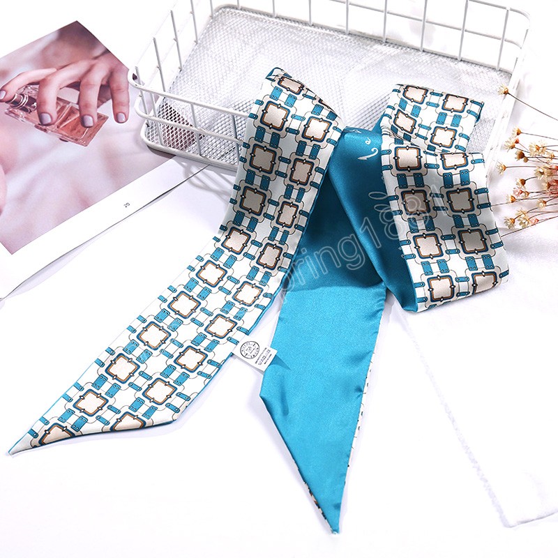 Fashion Ice Silk Scarf Hair Band Long Ribbon Bow Summer Hair Rope Streamer Women Ponytail Holder Hair Scarf Hair Accessories