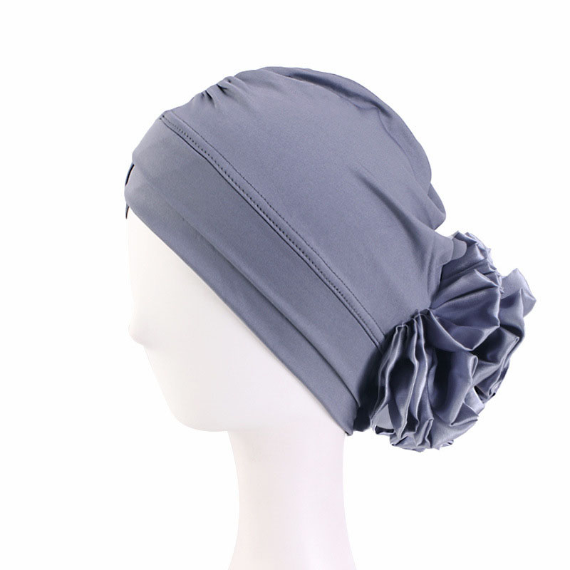 Indisk satinblomma turban kvinnor muslim