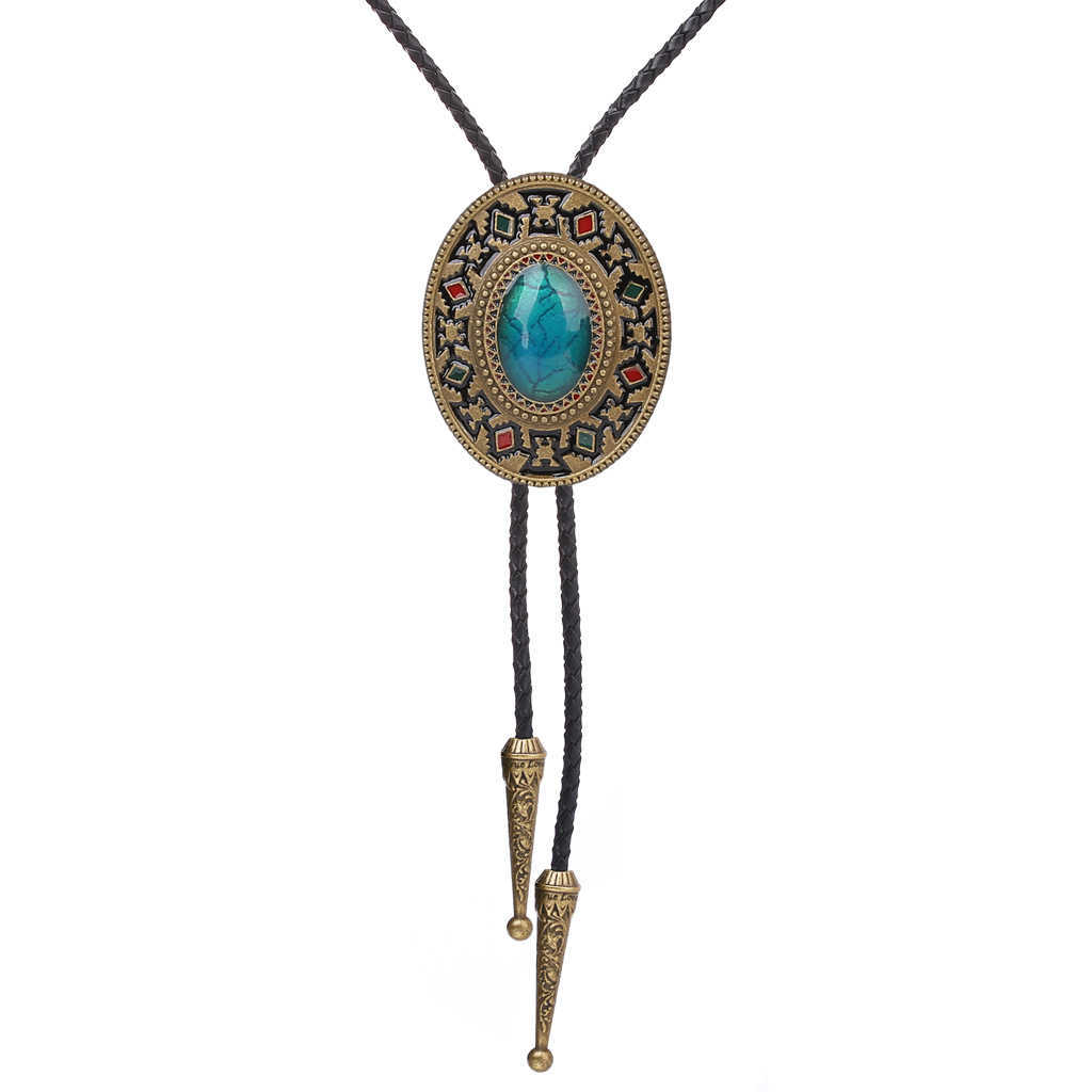 Bolo Ties Indian totem bolo tie western cowboy retro bolo tie HKD230719