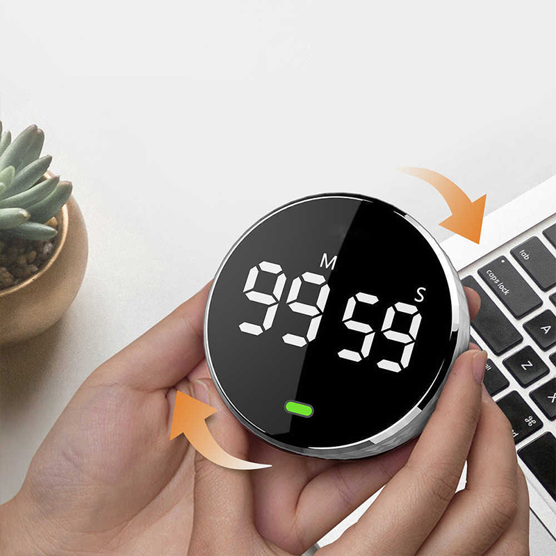 New Digital Timer Kitchen Timer Manual Countdown Electronic Alarm Clock Magnetic LED Mechanical Cooking Timer Shower Study Stopwatch