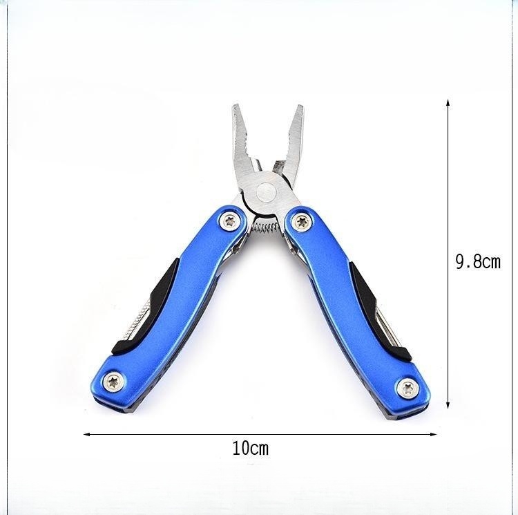 Coltello pieghevole 9 in 1 Pinza multifunzionale Portatile Sopravvivenza all'aperto Utensili manuali in acciaio inossidabile Chiave a bottiglia Pinza File Strumento EDC