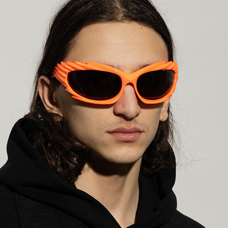 2023 übergroße Y2K Cyberpunk Übertreiben Sonnenbrille Frauen Männer Persönlichkeit Silber Schwarz Shades Fahrer Outdoor Große Hiphop Brillen SG680