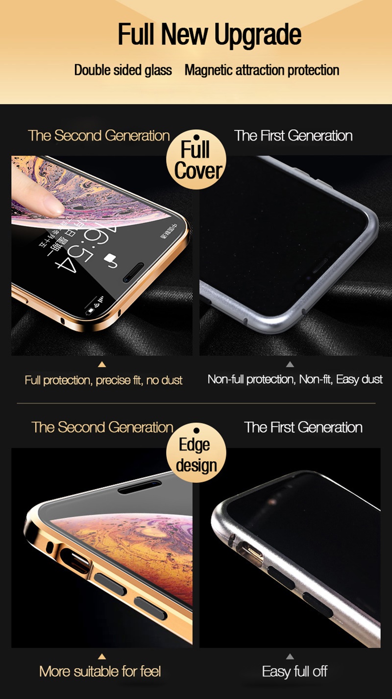 iPhone 15 Pro Max Cover Metal Magnetic Coque Case 용 방지 프라이버시 이중 유리 케이스