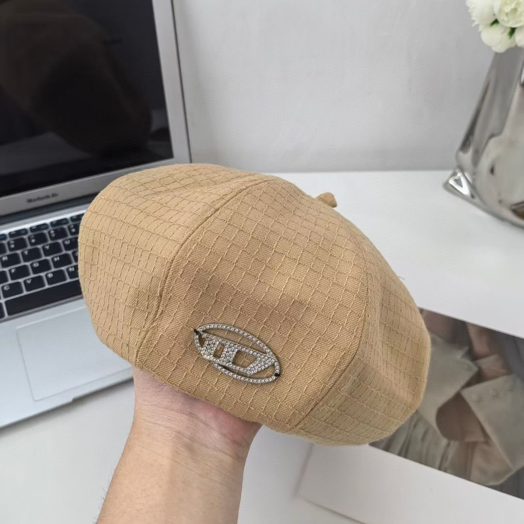 Cappello estivo da donna di design di lusso da donna, vacanze all'aperto, appuntamenti con motivo a strass, ricamo a i