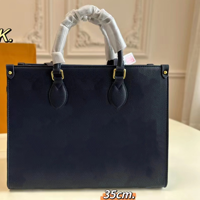 حقيبة حمل كتف Onthego حقائب اليد الجلدية Crossbody حقائب مصممة أزياء محفظة Luxurys حقائب اليد امرأة مدفوقة Loather Top Bandles Colorwayno8