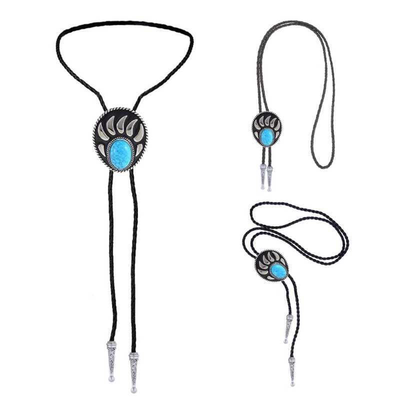 Bolo Ties Ties Turquoise Bolo Tie for Adult Unisex Cowboy Necktie Costume Accessories女性のネックネク