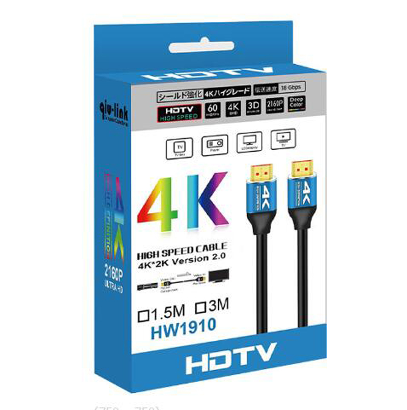 4K 2K HDMI HD -kabelvideokablar Guldpläterad höghastighet V1.4 1080p 3D -linje för HDTV 1080p 720p TV -setlåda Splitter Switcher 1.5m 3m 5m 10m 15m i detaljhandelslådan