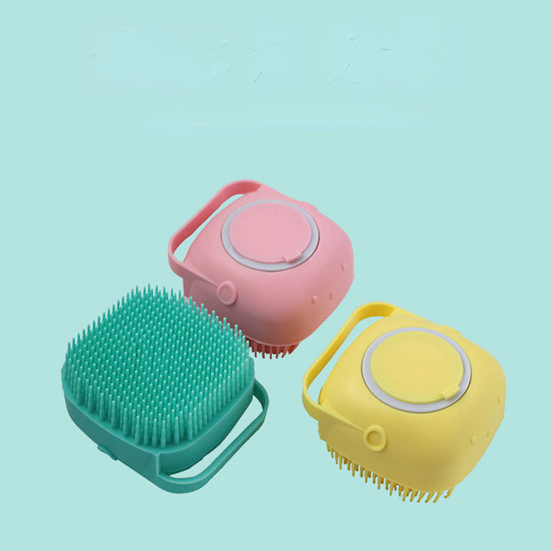 PET Silicone Shine Brush Crash Dog Cat Massage Выделенные купальные продукты для домашних животных