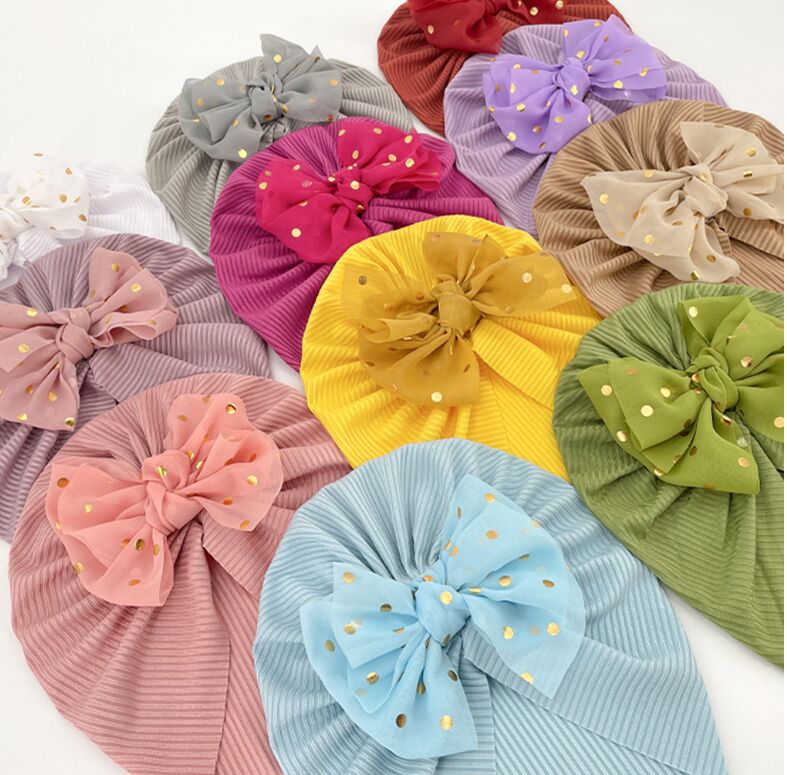 11 Farben Kinderohren bedecken Hüte Mode Baby Indian Hut Kinder Turban Knoten Kopf Wraps Caps