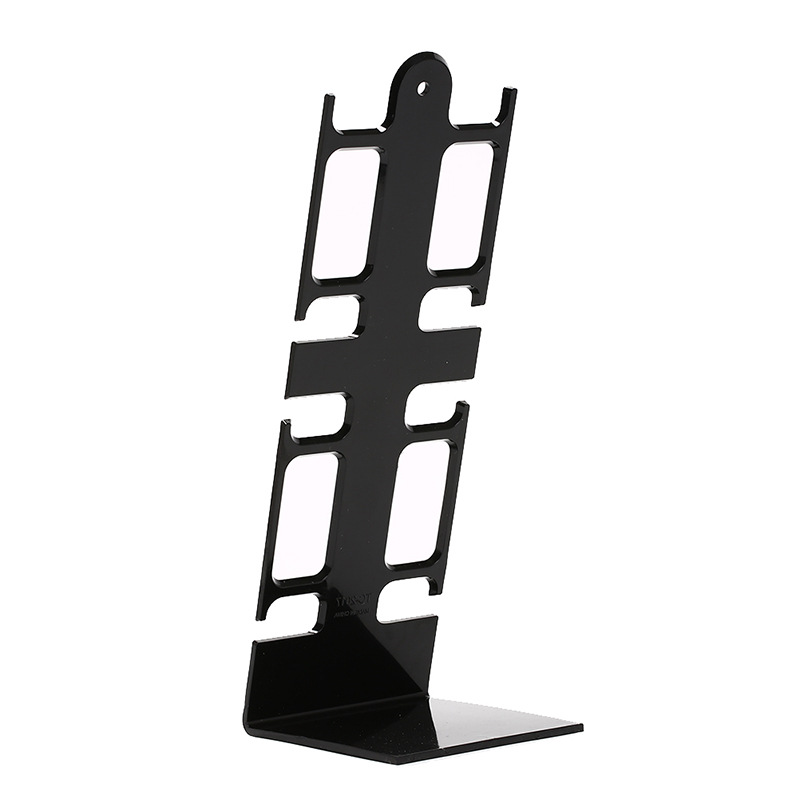 L Formad klar svart plastklocka Display Stand armbandsur hållare rack klockarmband smycken display stativ dh999