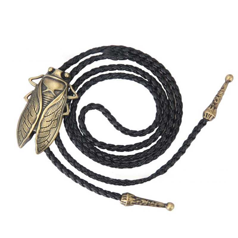 Bolo Ties Metal Cicala Bolo Tie Cowboy Cicala Cravatta camicia Jeans Collana occidentale Cravatta intrecciata con pochi soldi Cravatta Bola HKD230719