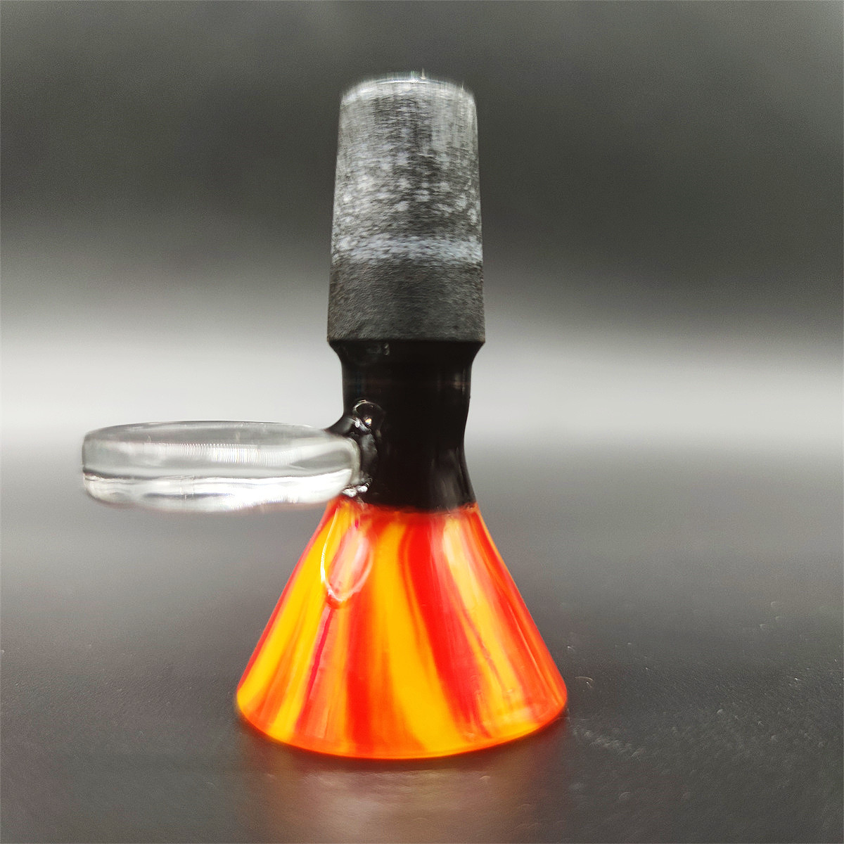 2023 Wig Wag 14mm Thige Thick Piece Bong Glass Slide Water Pipes Cream Orange Yellow Mixed Black Tip Heady Slides Colorful Bowls Male Smoking Accessory