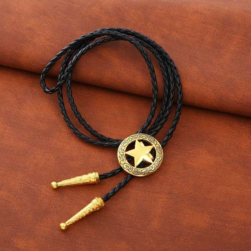 Bolo bağları 652f Western Cowboy Metal Kolye Bolo Tie Rodeos Dans Keşimi Bola Tie Kolye HKD230719