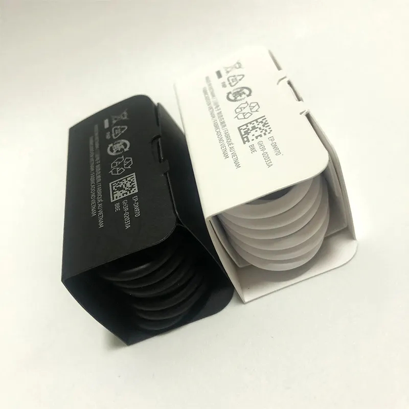 Cavi di ricarica rapida da USB C da tipo C a tipo C di qualità OEM originale da 1 m 3FT Samsung Galaxy S22 S21 S20 S10 S9 S8 S7 note 10 Plus Supporto cavi di ricarica rapida PD