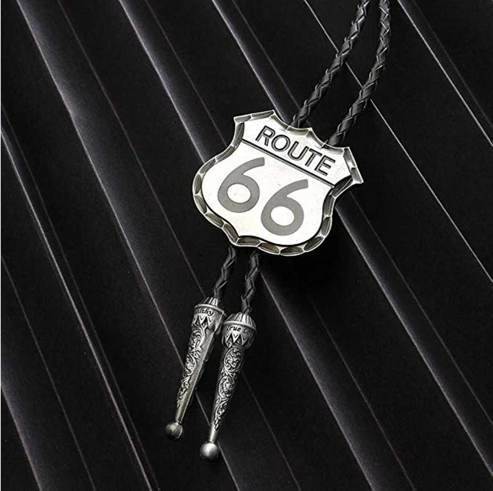 Gravatas Bolo U.S. Route 66 gravata bolo gravata ocidental acessórios maré clipe gravata moda gravata caubói ocidental gravata borboleta HKD230719