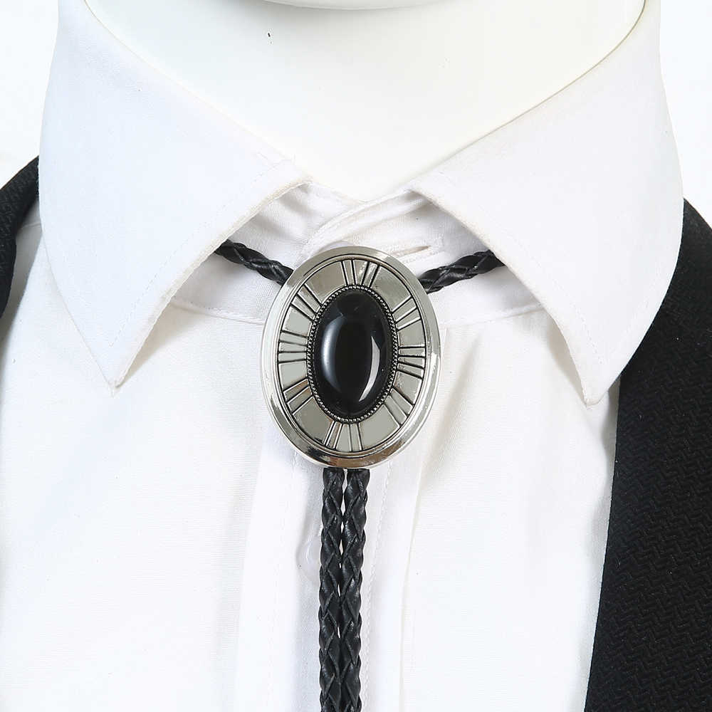 Bolo Ties Western Cowboys Simple Fashion Men British Neckie Leather Rope Bolo Tie Cowgirls Cheapify DropshippingHKD230719