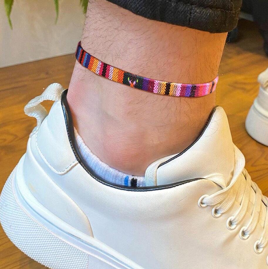 Boho Friendship Bracelet Colors Colorful Bracelets Anklets Mexican Braided Hand Woven For Kids Friend Party Summer Beach Hippie