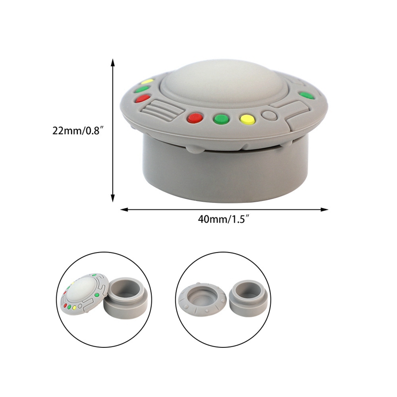 Nieuwe Roken Kleurrijke Siliconen Droge Kruid Tabak Booreilanden Mini Stash Case Opbergdoos Draagbare UFO Stijl Waterpijp Waskolf Nagels tip Stro Sigarettenhouder Pot DHL