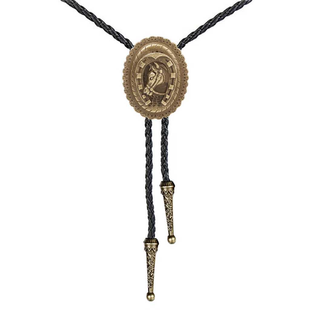 Bolo Ties Ties New Western Stable Horse Bolo Tie外国貿易レトロシャツチェーンBolo Collar Rope Necklace Tie HKD230720