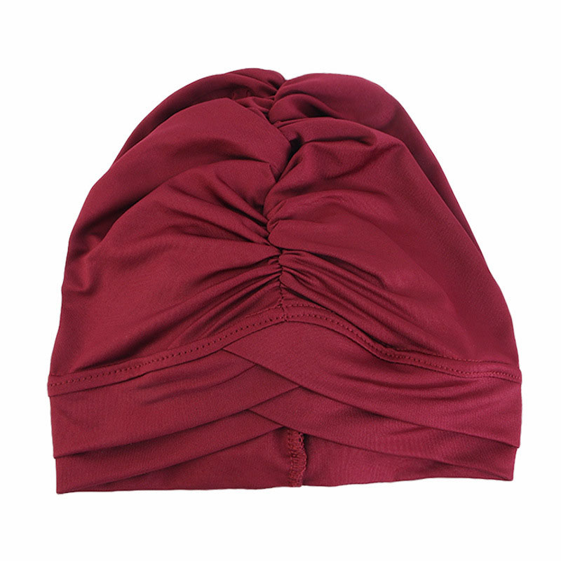 Indien Satin fleur Turban femmes musulman intérieur Hijab plissé chapeau chimio Cancer casquette foulard Stretch perte de cheveux bonnets Bonnet nouveau