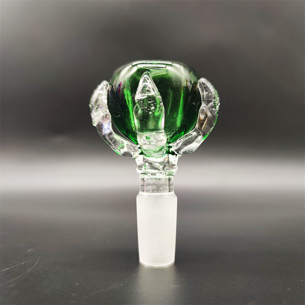 Style Bowl Piece 14mm tjock skålbit Bong Glass Slide Water Pipes Round Green Dragon Claw Heady Slides Colorful Bowls Man Reting Accessory