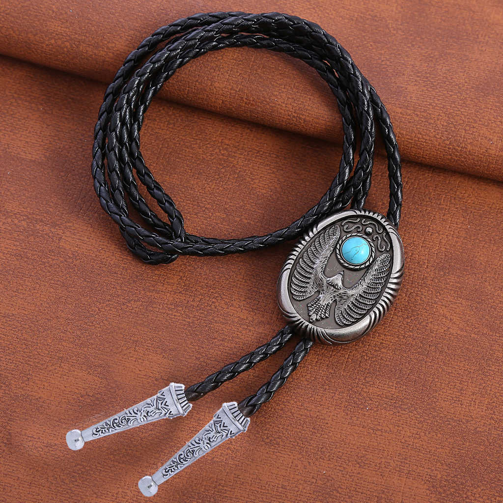 Bolo Ties Turquoise bolo tie kraag touw Western Cowboy Pibolo das HKD230719