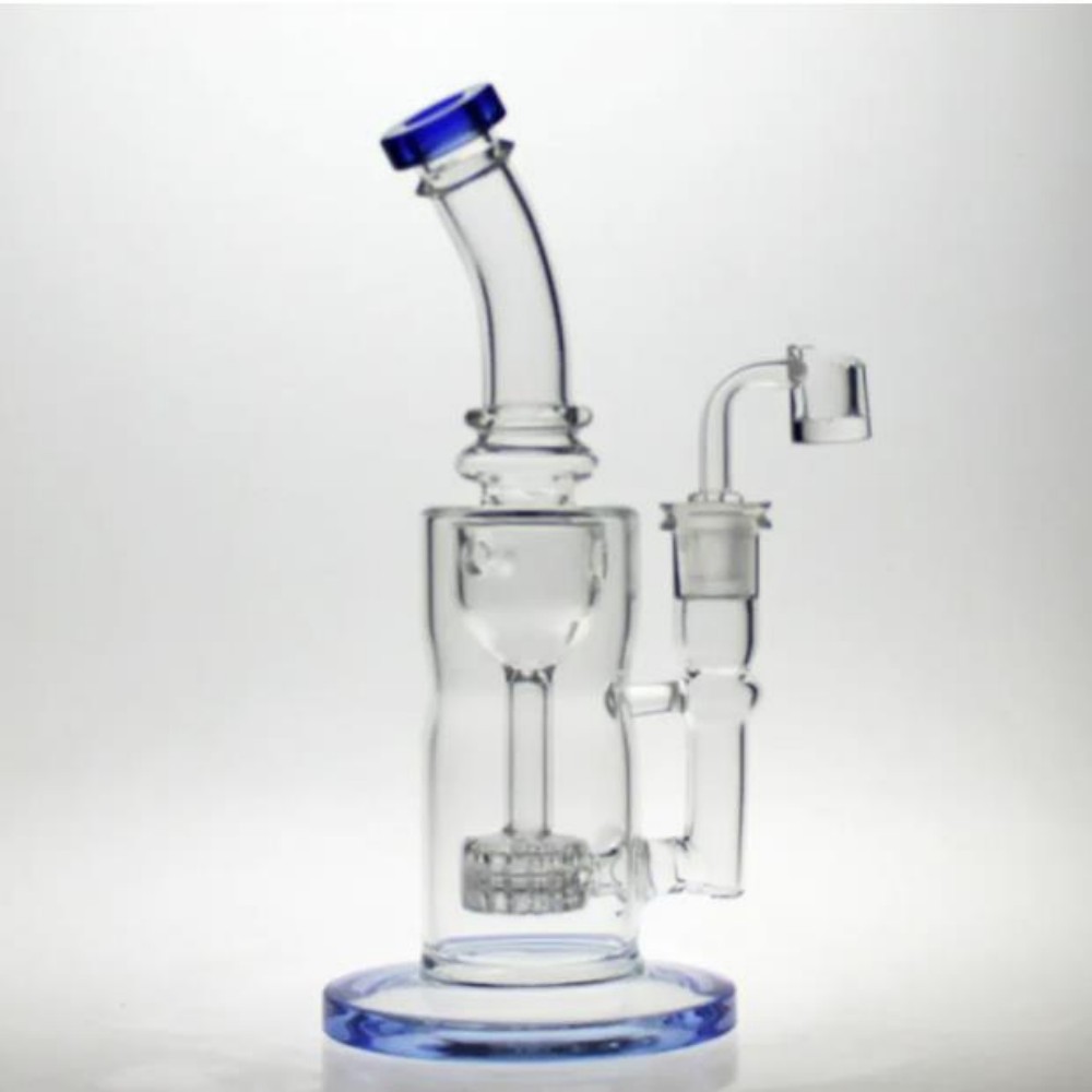Hookahs Bong 9.5 Inch Tall Torus Dab Rig Recycler with Matrix Percolator sturdy smoking water pipe Clear joint size 14.4mm PG5108