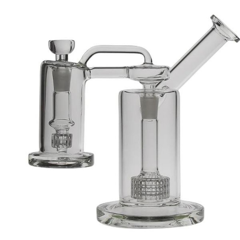 Narguilé cage à oiseaux perc Dab rig avec joint de vaporisateur pour attrape-cendres taille 14,4 mm / 18,8 mm vapeur de verre