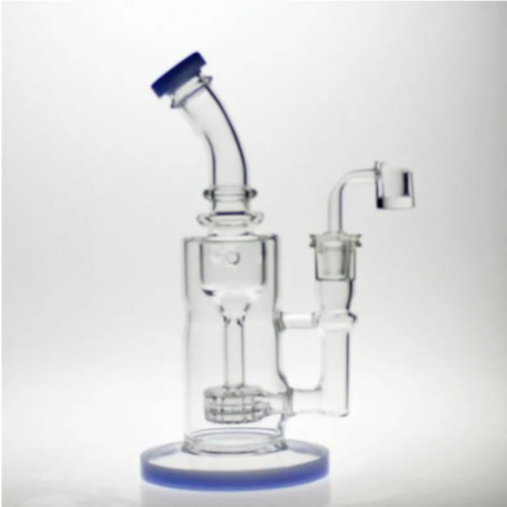 Hookahs Bong 9.5 Inch Tall Torus Dab Rig Recycler with Matrix Percolator sturdy smoking water pipe Clear joint size 14.4mm PG5108