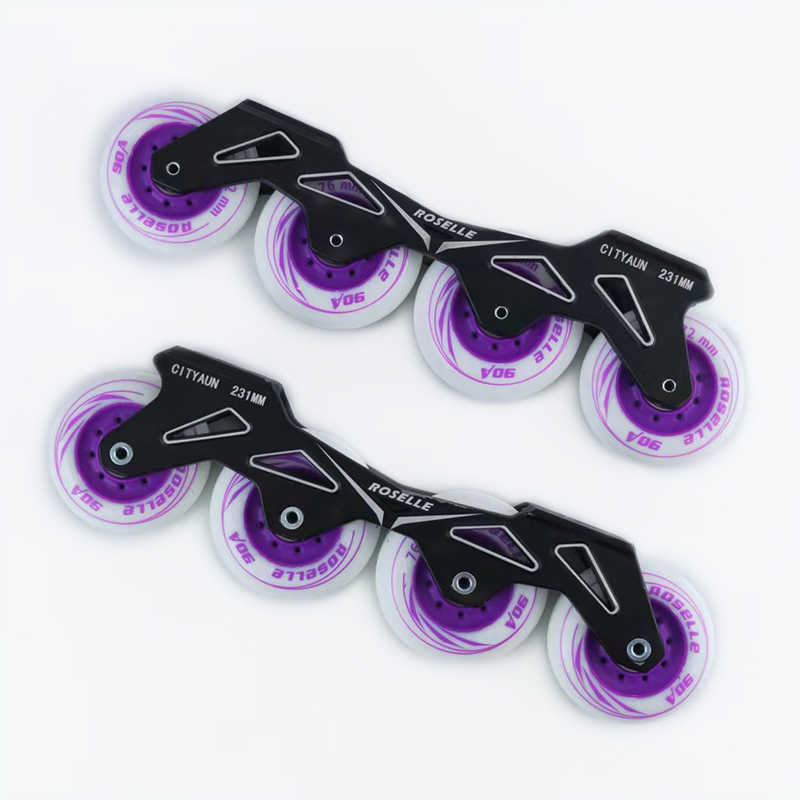 Patins em linha original roselle patins base 231mm 243mm quadro plano 72 76 80mm 90a pu rodas 165mm distância chassis para patins slalom hkd230720