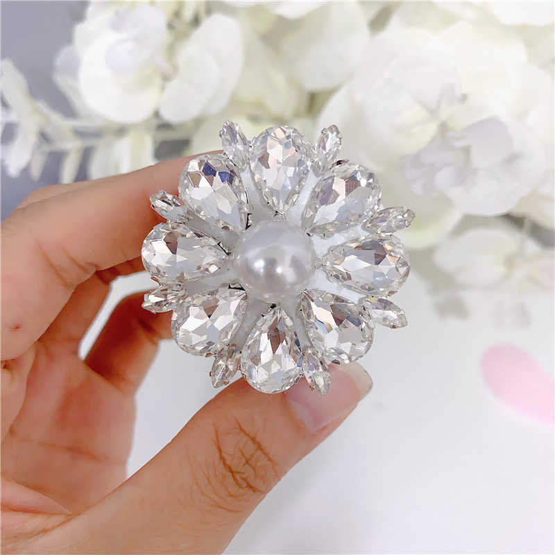 Luxury Korean Gem Diamond Mobile Phone Holder Ring Mobile Phone Accessories For IPhone Samsung Electroplating Mobile Phone Grip L230619