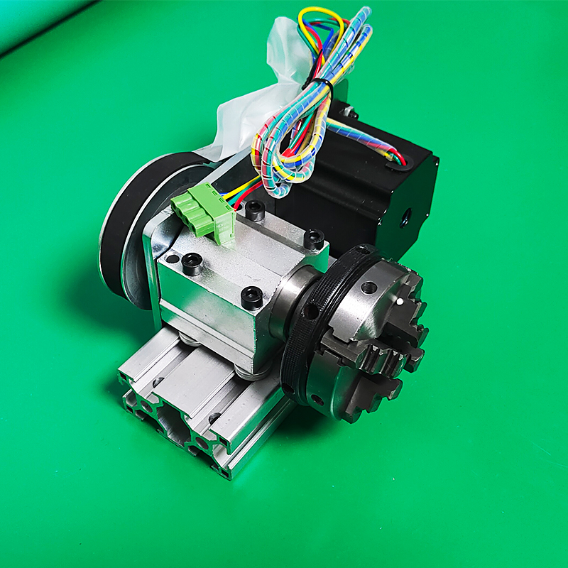 Hauteur central axe rotatif de 51 mm avec mandrin pour le bricolage de moulin à bois de routeur CNC 4e axe rotatif pour mini-machine à gravure CNC