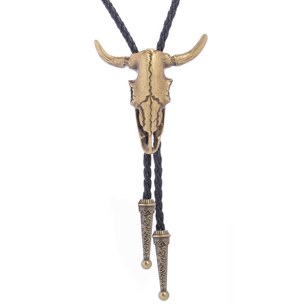 Bolo Ties Three-dimensional bull head bolo tie HKD230719