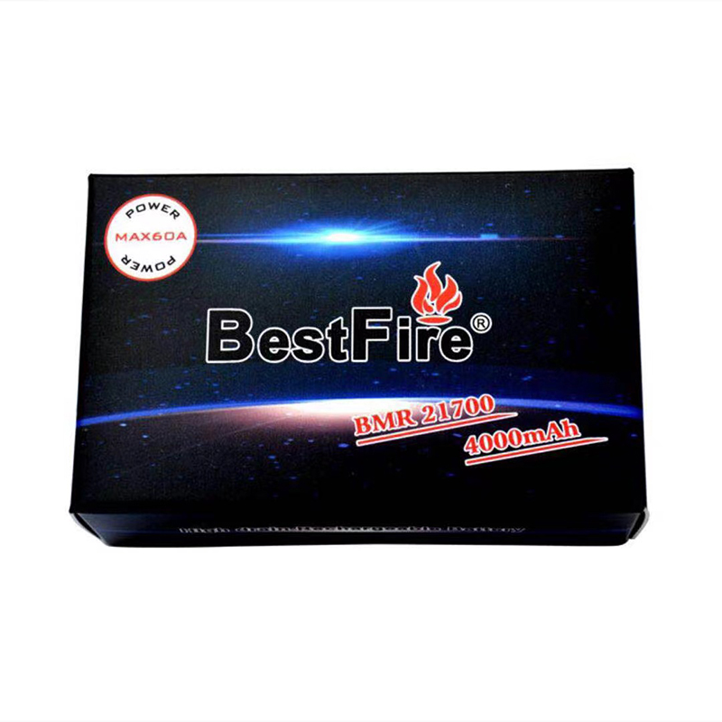 Original BestFire 21700 bateria recarregável de íon de lítio 4000mAh 60A 3.7V bateria de alimentação