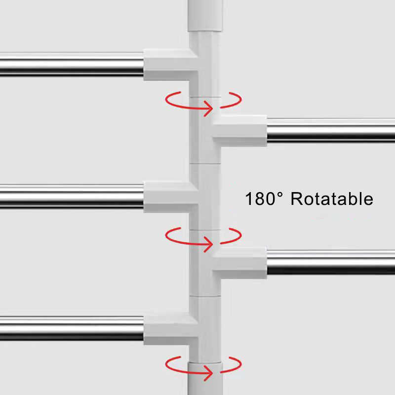 Badrumshandduk rack roterbar handdukhållare utrymme aluminium 2/3/4/5-bar handdukhängare kökshylla papper hängande väggmonterad l230704