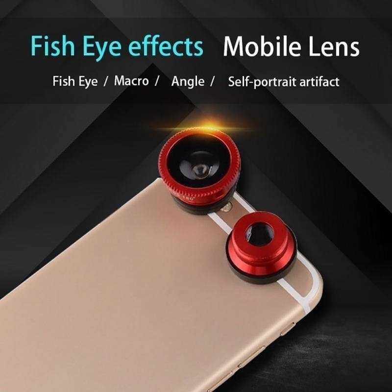 3 En 1 Macro 0.67x Grand Angle Fish Eye Objectif Universel Téléphone Mobile Caméra Fisheye Lentilles Pour iPhone Samsung Huawei Accessoires L230619