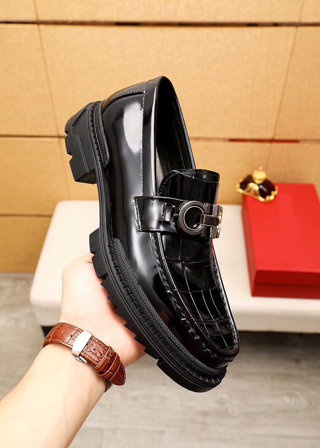 2023 Mens Dress Shoes Designer Casual Fashion Trend Genuine Leather Slip On Oxfords Men Wedding Business Party Flats Size 38-45