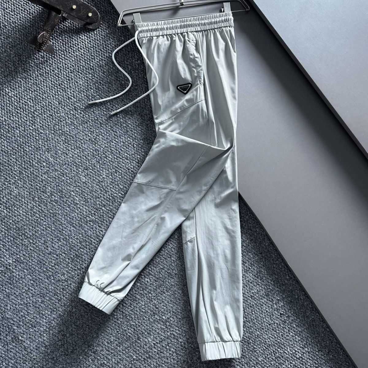 Summer men's elastic thin casual pants, pant legs sent into your contraction, elastic contraction size adjustment is convenient, casual fashion.