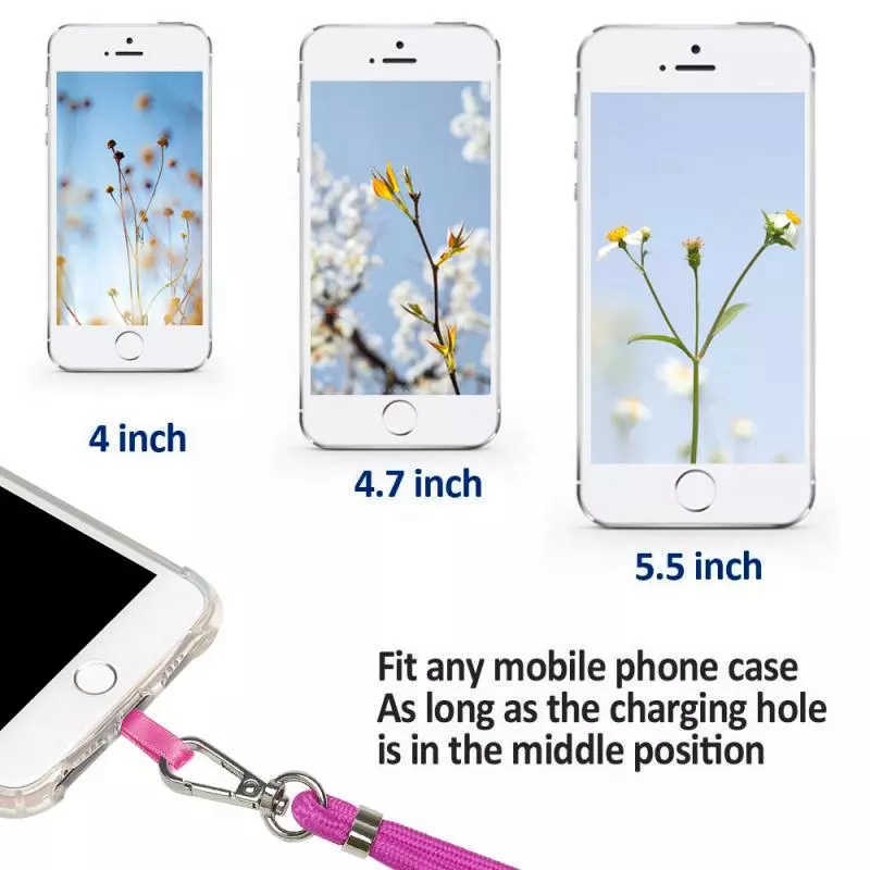 Universal mobiltelefon Lanyard Neck Rope Rem för iPhone 13 Pro Max / Xiaomi / Samsung Accessories Rems Telefon hängande sladd