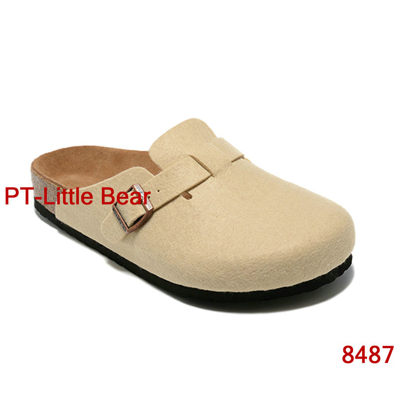 New designer Boston summer cork flat slippers Fashion designs leather slippers Favourite Beach sandals Casual shoes Women Men bag head Arizona Mayari 35-46