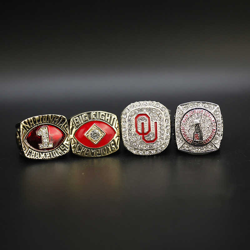 Кольца кластера 1985, 1987, 2015, 2017, набор колец чемпиона Университета штата Оклахома