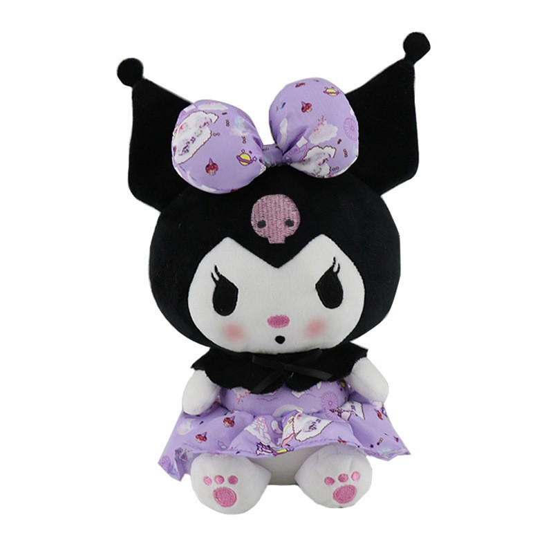 2023 25cm dessin animé Anime Kawali jouets en peluche Lolita mélodie Kuromied doux peluche poupées en peluche pour enfants anniversaire noël