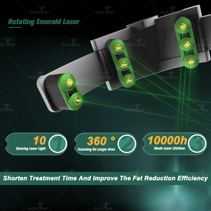 دليل الفيديو الزمرد ليزر 532NM الضوء الأخضر 10D لوكساستر الزمرد ليزر آلة 10D ليزر إزالة السيلوليت