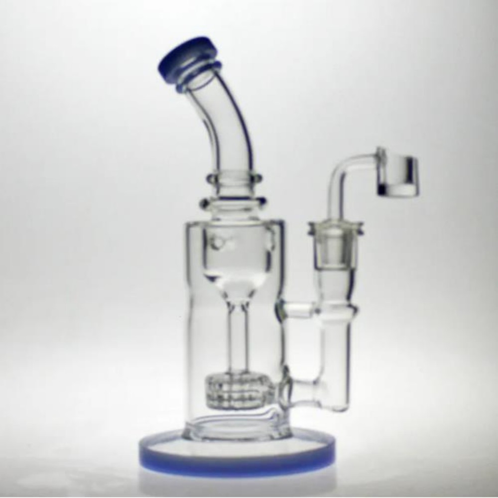 Hookahs Bong 9.5 Inch Tall Torus Dab Rig Recycler with Matrix Percolator sturdy smoking water pipe Clear joint size 14.4mm PG5108