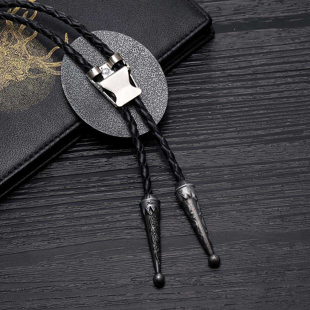 Bolo Ties America pride bolo tie for man cowboy western cowgirl lather rope zinc alloy necktie HKD230719