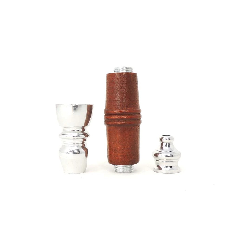 Dernières Mini Pipes En Alliage De Zinc En Bois Naturel Poche Portable Innovante Amovible Herbe Sèche Filtre À Tabac Bol Pipes Main Fumer Porte-Cigarette DHL