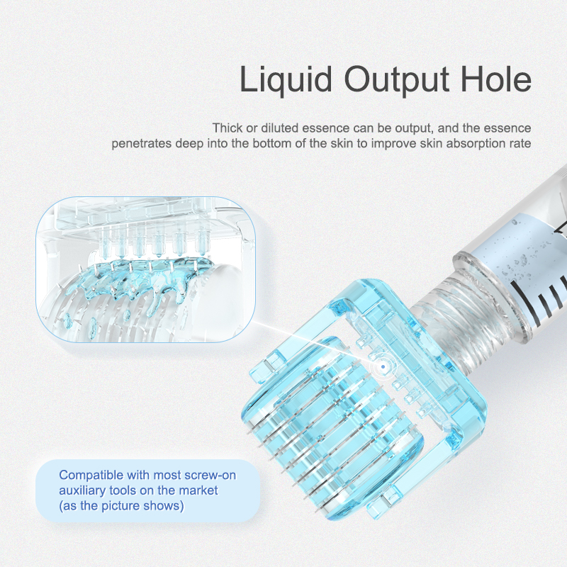 3in 1 mesotherapy Gun Derma Roller 49pin 64pin 피부 회춘을위한 112pin 롤러 헤드 마이크로 니들 방지 여드름 수축 기공 페이스 리프트 워터 라이트 메스군