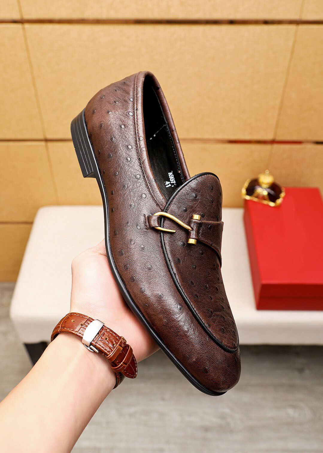 Nieuwe Mode 2023 Mannelijke Jurk Schoenen Echt Leer Casual Loafers Mannen Merk Business Ademend Party Wedding Flats Maat 38-45