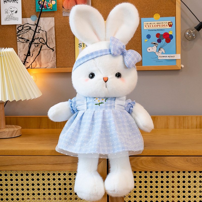 Dessin animé mignon poupée lapin broderie peluche dormir poupée enfants cadeau