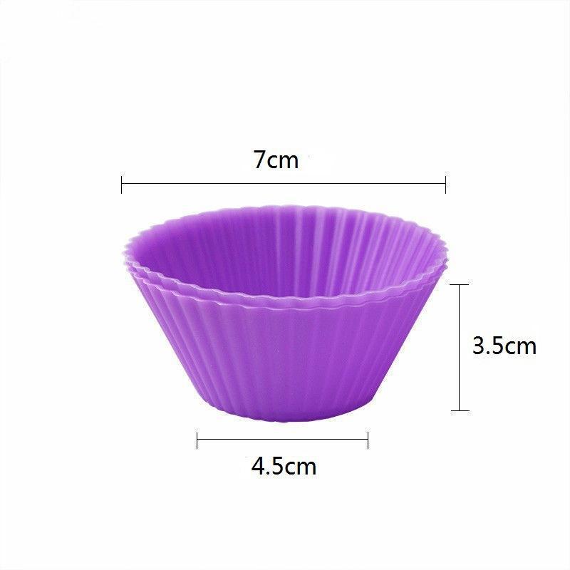 Cupcake Silicone Muffin Cake Cup Mold Case Bakeware Maker Mold MALL BAKING BAKEWARE